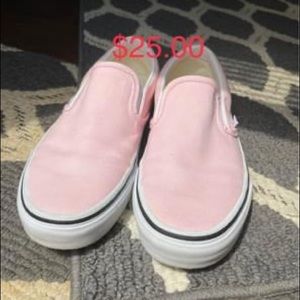 Vans- light pink canvas- 7.5